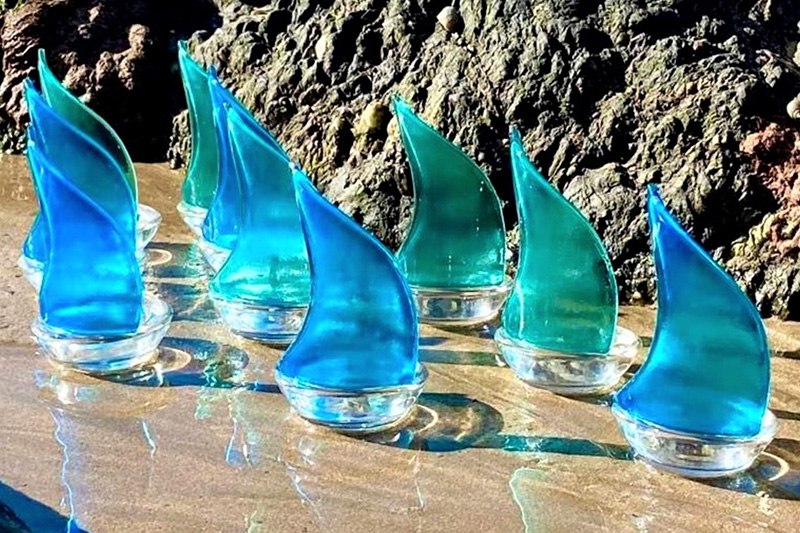 Coastal glass art from Berserks Glass Works