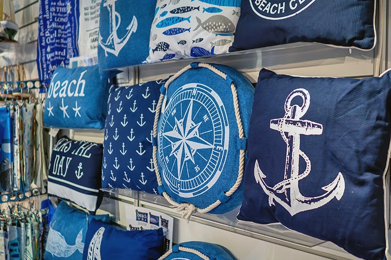 Coastal themed cushions from Nauticalia