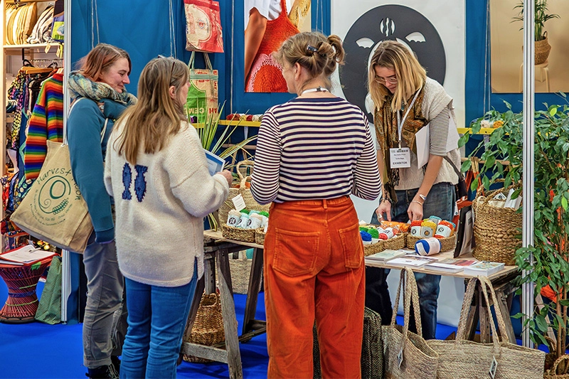 Happy buyers at the Giving & Living trade show in Exeter 2025